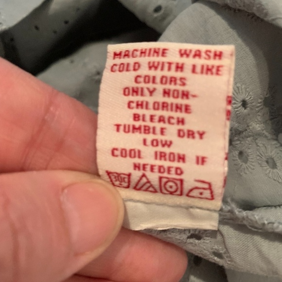 Vertigo Ruffle Front Eyelet Blouse XS - Picture 6 of 7